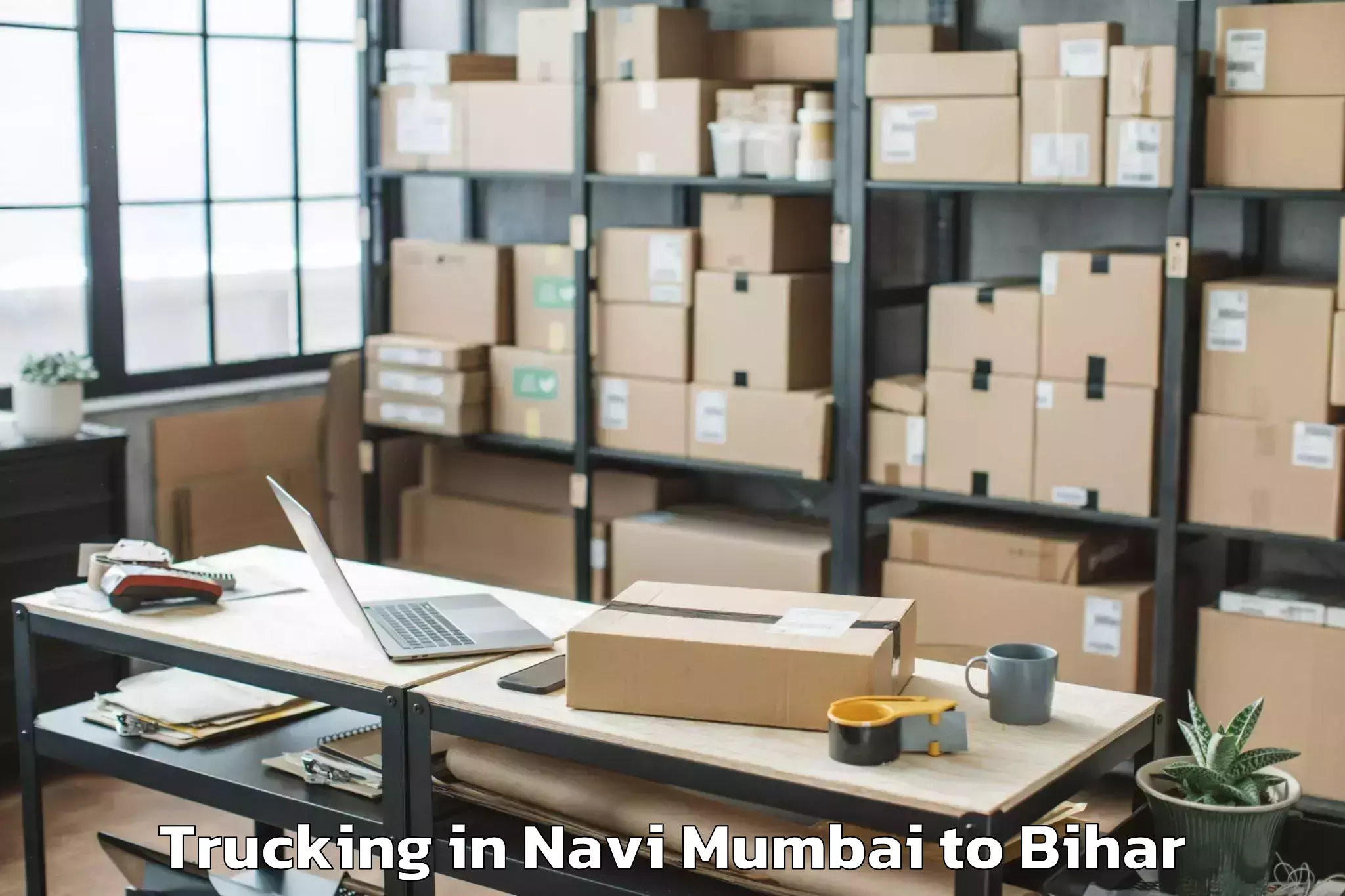 Professional Navi Mumbai to Laukaha Trucking